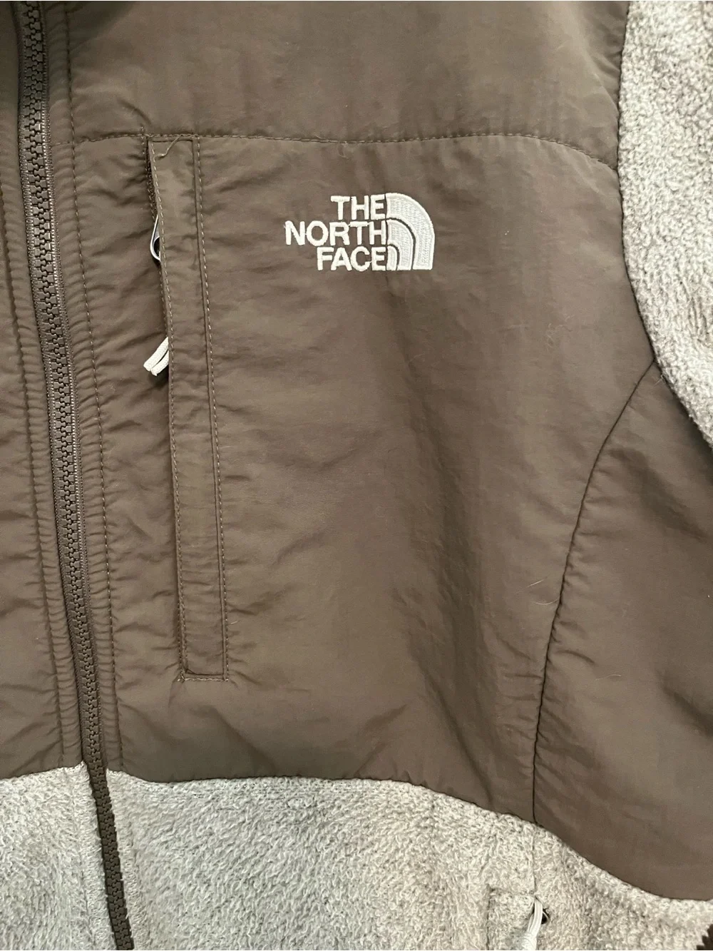 The North Face Men’s Denali Polartec Fleece Jacket Brown Gray Size Large